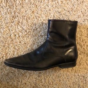 Ferragamo Black Leather Boots Men’s 10.5